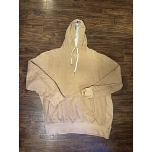 Vintage 90s American Eagle Adult XXL Beige Hoodie Sweatshirt Pullover Men
